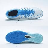  Giày Bóng Đá Cỏ Nhân Tạo Chính Hãng Kelme Flash 6.0.4 Bo Thun Trắng/Xanh Da TF - 8621ZX1406 
