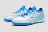  Giày Bóng Đá Cỏ Nhân Tạo Chính Hãng Kelme Flash 6.0.4 Bo Thun Trắng/Xanh Da TF - 8621ZX1406 