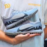  Giày Bóng Đá Cỏ Nhân Tạo Mercurial Vapor 15 Pro Bo thun Xám Đen TF Loại xịn 