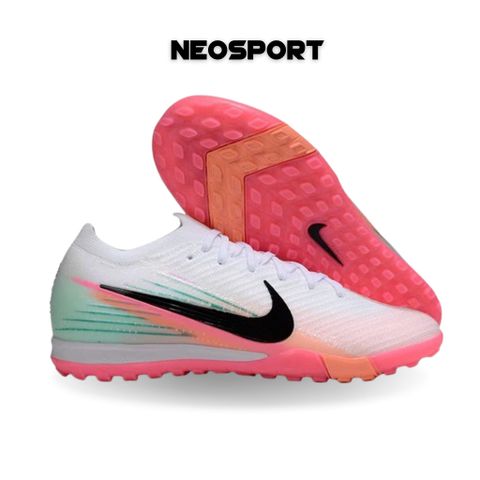  Giày Bóng Đá Cỏ Nhân Tạo Mercurial Vapor 16 Elite Bo Thun Trắng Hồng/Cam TF 