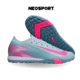  Giày Bóng Đá Cỏ Nhân Tạo Mercurial Vapor 16 Elite Bo Thun Xám Xanh/Logo Hồng TF 