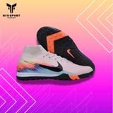  Giày Bóng Đá Cỏ Nhân Tạo Mercurial Superfly 10 Cổ Cao Cam Nhạt Xanh Biển TF 