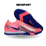  Giày Bóng Đá Cỏ Nhân Tạo Mercurial Vapor 16 Elite Vini JR Bo Thun Hồng Đế Xanh Bích TF 