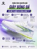  Giày Bóng Đá Cỏ Nhân Tạo Chính Hãng Kelme Flash 6.0.4 Bo Thun Trắng Đế Tím/Chuối TF - 8621ZX1406 