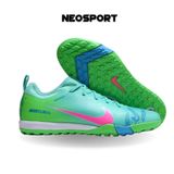  Giày Bóng Đá Cỏ Nhân Tạo Mercurial Vapor 16 Pro Bo Thun V3 Xanh Ngọc/Hồng TF 