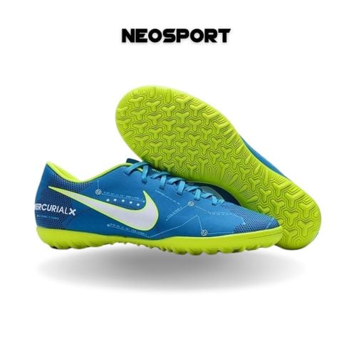  Giày Bóng Đá Cỏ Nhân Tạo Mercurial Victory 6 Neymar Xanh Da TF 