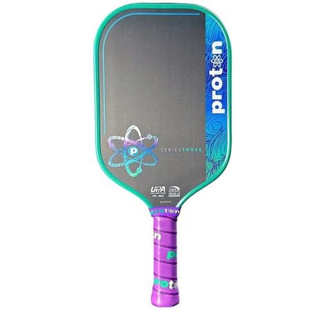  Vợt Pickleball Proton Series 3 Project Peacock Elongated Xanh Ngọc 15mm 