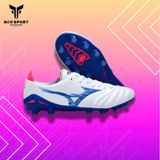  Giày Bóng Đá Cỏ Tự Nhiên Mizuno NEO 4 Pro Trắng Xanh FG 