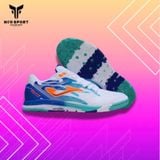  Giày Bóng Đá Futsal Joma FS Reactive Trắng Xanh Bích Đế Sọc IC 