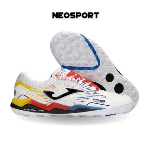  Giày Bóng Đá Cỏ Nhân Tạo Joma FS Reactive Trắng Bảy Màu TF 