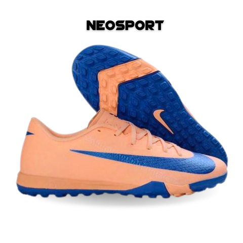  Giày Bóng Đá Cỏ Nhân Tạo Mercurial Vapor 16 Academy Cam Nhạt Đế Xanh Bích TF 