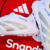  Giày Bóng Đá Cỏ Nhân Tạo Predator 25 Pro Trắng/Xám TF 