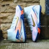  Giày Bóng Đá Cỏ Nhân Tạo Mercurial Superfly 10 Cổ Cao MDS009 Xám Xanh TF 