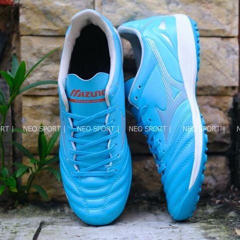  Giày Bóng Đá Cỏ Nhân Tạo Mizuno Morelia NEO 4 Pro Đế Đệm Xanh Ngọc TF 