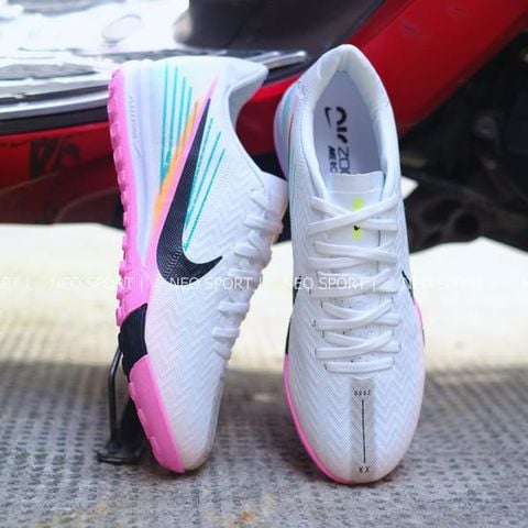  Giày Bóng Đá Cỏ Nhân Tạo Mercurial Vapor 16 Academy Trắng Hồng/Cam TF 
