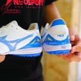  Giày Bóng Đá Cỏ Nhân Tạo Mizuno Morelia NEO 4 Pro Đế Đệm Trắng Xanh TF 