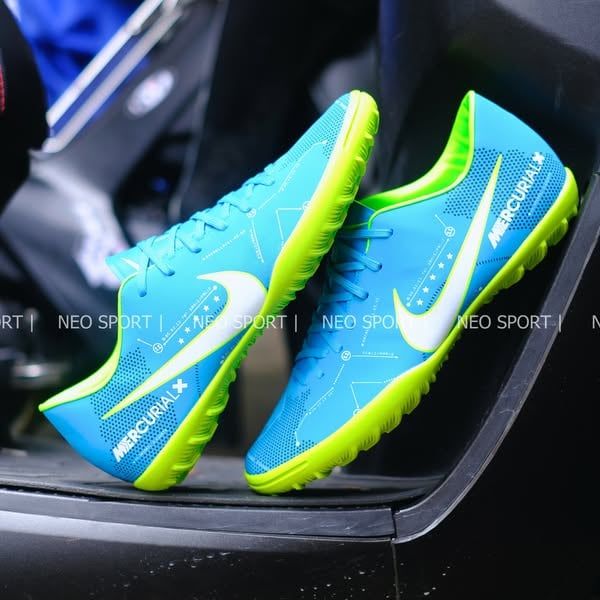 Giày Bóng Đá Cỏ Nhân Tạo Mercurial Victory Neymar Xanh Da TF