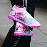  Giày Bóng Đá Cỏ Nhân Tạo Puma Future 8 Ultimate Cổ Cao Trắng/Hồng Hoa Anh Đào TF 