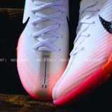  Giày Bóng Đá Cỏ Nhân Tạo Mercurial Superfly 10 Cổ Cao Sam Kerr Trắng Hồng/Cam TF 