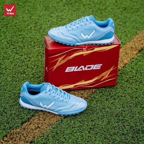  Giày Bóng Đá Trẻ Em Chính Hãng Wika Blade KID Xanh Da TF 