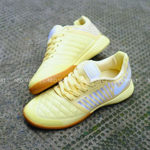  Giày Bóng Đá Futsal Lunar Gato II Vàng Kem đế nâu IC 