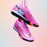  Giày Bóng Đá Cỏ Nhân Tạo Mercurial Vapor 16 Elite Bo Thun Tím Hồng/Cam TF 