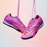  Giày Bóng Đá Cỏ Nhân Tạo Mercurial Vapor 16 Elite Bo Thun Tím Hồng/Cam TF 