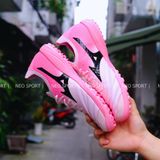  Giày Bóng Đá Cỏ Nhân Tạo Mizuno Morelia Neo 3 Sala Beta SF Bo Thun Hồng Đậm/Trắng TF 