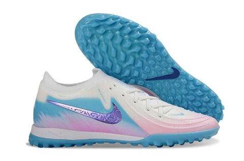  Giày Bóng Đá Cỏ Nhân Tạo Phantom GX2 Elite V1.2 Bo Thun Trắng Gót Xanh/Hồng TF 