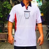  Áo Retro - Tuyển Anh 1998 Trắng sân nhà 