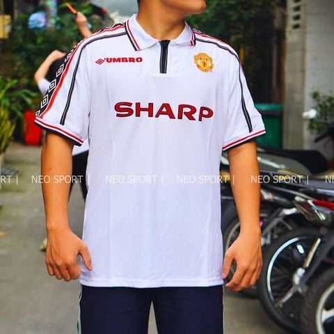  Áo Retro - Áó đấu MU Trắng 1998/99 