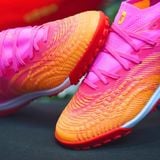  Giày Bóng Đá Cỏ Nhân Tạo Puma Future 8 Ultimate Cổ Cao Cam/Hồng TF 