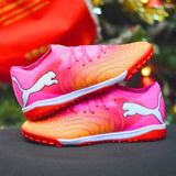  Giày Bóng Đá Cỏ Nhân Tạo Puma Future 8 Ultimate Cổ Cao Cam/Hồng TF 