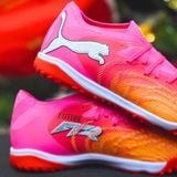  Giày Bóng Đá Cỏ Nhân Tạo Puma Future 8 Ultimate Cổ Cao Cam/Hồng TF 