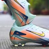  Giày Bóng Đá Cỏ Tự Nhiên Mercurial Vapor 16 bo thun MDS009 Xám Xanh FG 