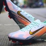  Giày Bóng Đá Cỏ Tự Nhiên Mercurial Vapor 16 bo thun MDS009 Xám Xanh FG 