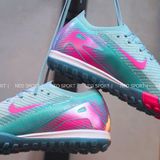  Giày Bóng Đá Cỏ Nhân Tạo Mercurial Vapor 16 Elite Bo Thun Xám Xanh/Logo Hồng TF 
