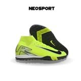  Giày Bóng Đá Cỏ Nhân Tạo Mercurial Superfly 10 Cổ Cao Chuối Đế Đen TF 