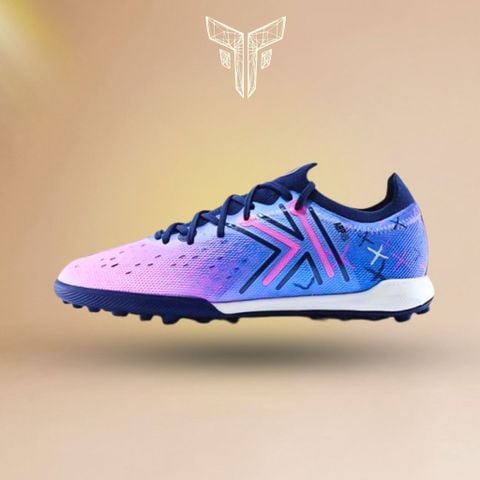  Giày Bóng Đá Cỏ Nhân Tạo Chính Hãng Kelme 5.0 Bo Thun Tím/Xanh Đen TF - 9521ZX1324 