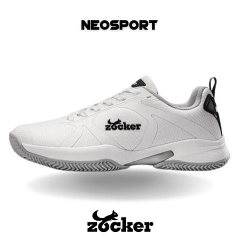  Giày Pickleball Nam Zocker Swift Core Trắng/Xám 