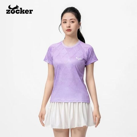  Áo Pickleball Nữ Zocker JAC07 Tím 