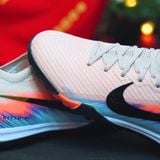  Giày Bóng Đá Cỏ Nhân Tạo Mercurial Vapor 16 Elite Bo Thun Cam Nhạt Xanh Biển TF 