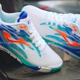  Giày Bóng Đá Futsal Joma FS Reactive Trắng Xanh Bích Đế Sọc IC 