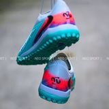  Giày Bóng Đá Cỏ Nhân Tạo Phantom 6 Elite Bo Thun Xanh Ngọc Nhạt TF 