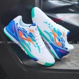  Giày Bóng Đá Futsal Joma FS Reactive Trắng Xanh Bích Đế Sọc IC 