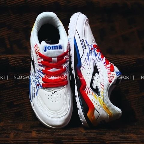  Giày Bóng Đá Cỏ Nhân Tạo Joma FS Reactive Trắng Bảy Màu TF 
