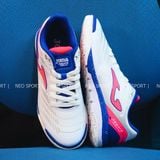  Giày Bóng Đá Futsal Joma FS Reactive Trắng Gót Xanh Bích Logo Hồng IC 