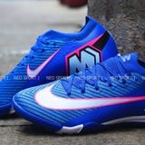  Giày Bóng Đá Cỏ Nhân Tạo Mercurial Vapor 16 Elite Bo Thun Xanh Bích Coban/Hồng TF 