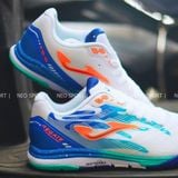  Giày Bóng Đá Futsal Joma FS Reactive Trắng Xanh Bích Đế Sọc IC 