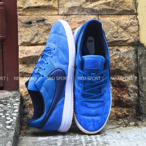  Giày Đá Banh Futsal Tiempo Sala Premier II Xanh Bích Futsal IC 